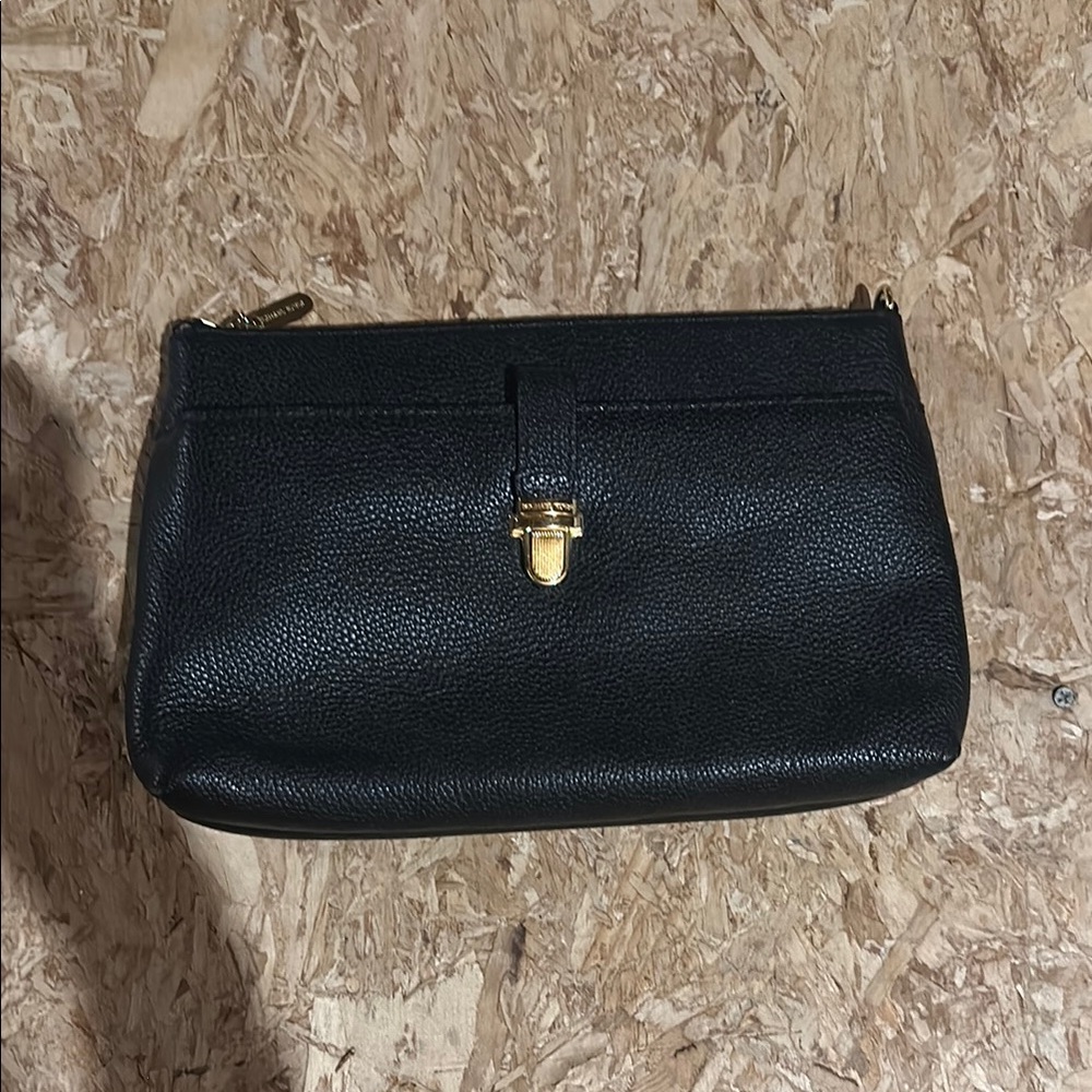KORS Michael Kors Black Clutch with Gold Accent